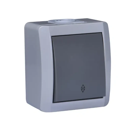 Ключ девиаторен сх6 пком открит монтаж сив IP54 Nora Mutlusan.png